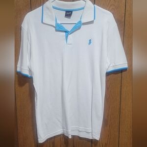 Polo by Ralph Lauren White Polo with Light Blue Accents